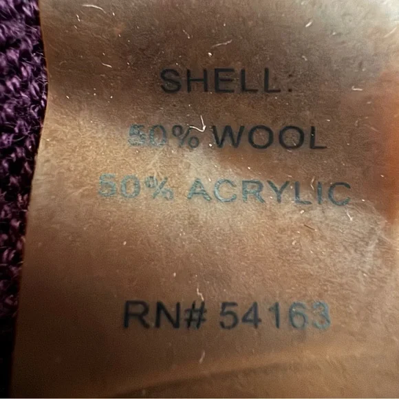 Calvin Klein Plum Wool Blend Sweater PL Petite Large Knit Cozy Fall Winter - Picture 5 of 7